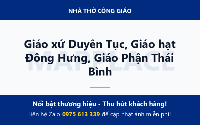 Giáo xứ Duyên Tục, Giáo hạt Đông Hưng, Giáo Phận Thái Bình