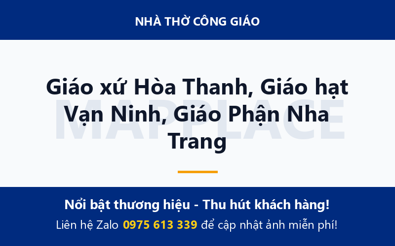 Giáo xứ Hòa Thanh, Giáo hạt Vạn Ninh, Giáo Phận Nha Trang