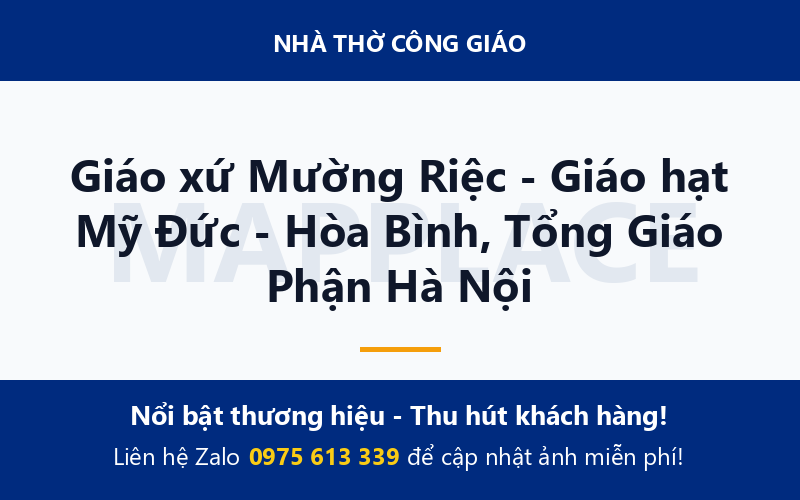 Giáo xứ Mường Riệc - Giáo hạt Mỹ Đức - Hòa Bình, Tổng Giáo Phận Hà Nội