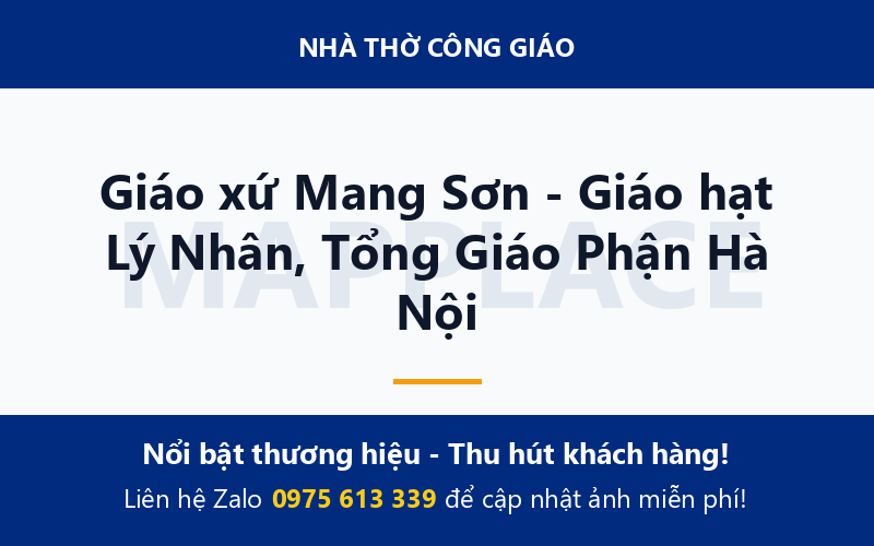 Giáo xứ Mang Sơn - Giáo hạt Lý Nhân, Tổng Giáo Phận Hà Nội