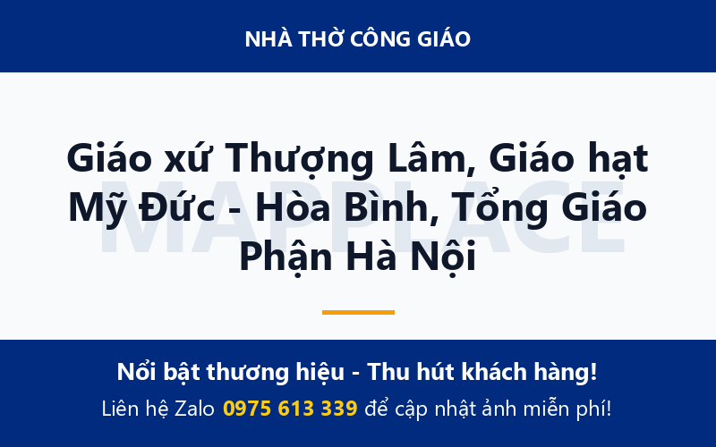 Giáo xứ Thượng Lâm, Giáo hạt Mỹ Đức - Hòa Bình, Tổng Giáo Phận Hà Nội