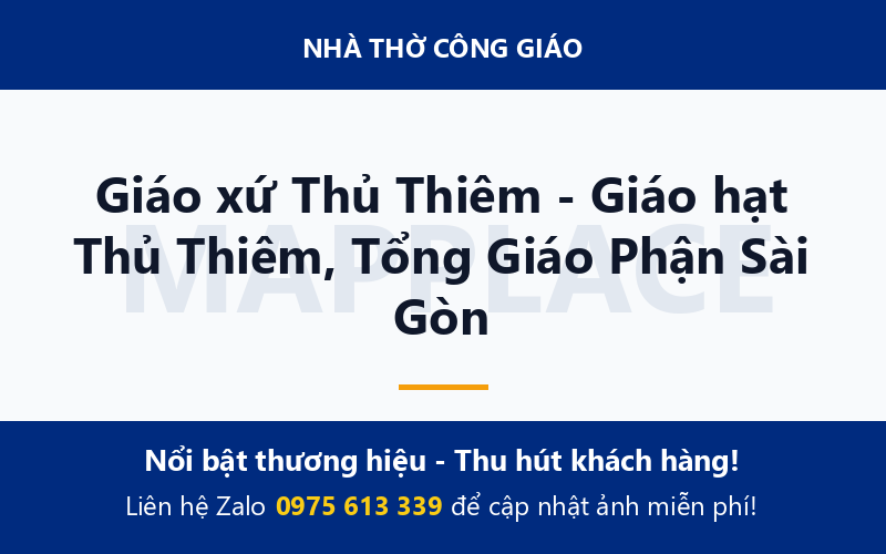 Giáo xứ Thủ Thiêm - Giáo hạt Thủ Thiêm, Tổng Giáo Phận Sài Gòn