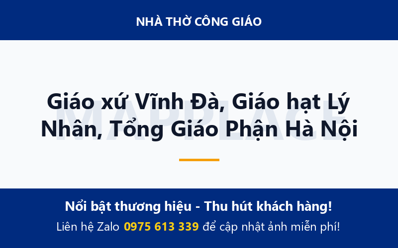 Giáo xứ Vĩnh Đà, Giáo hạt Lý Nhân, Tổng Giáo Phận Hà Nội