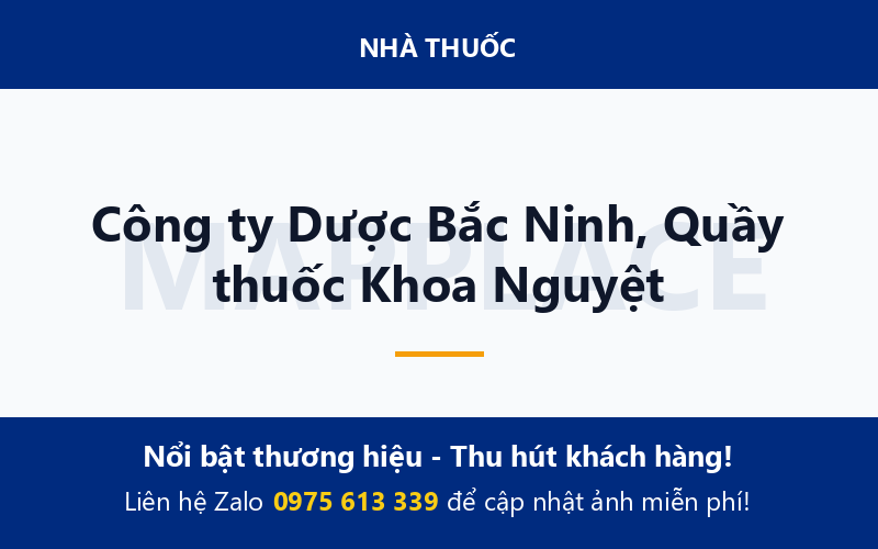 Công ty Dược Bắc Ninh, Quầy thuốc Khoa Nguyệt