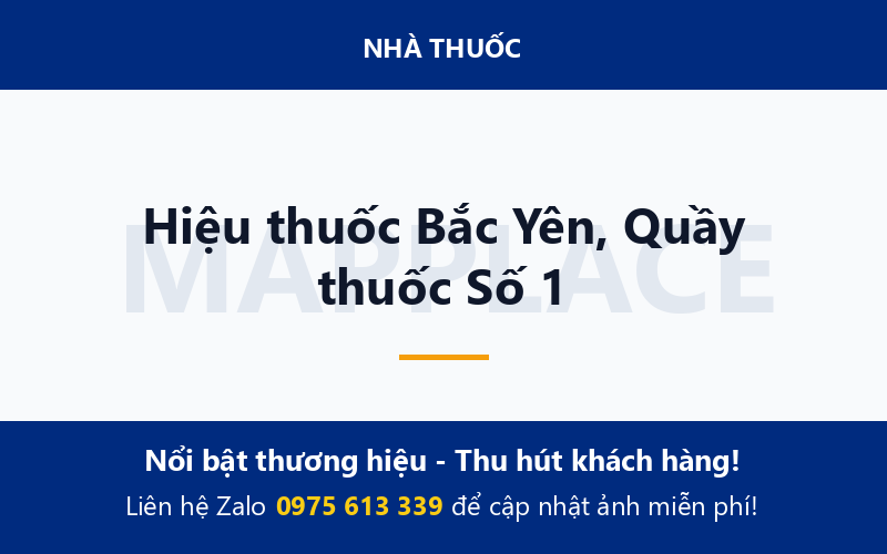 Hiệu thuốc Bắc Yên, Quầy thuốc Số 1