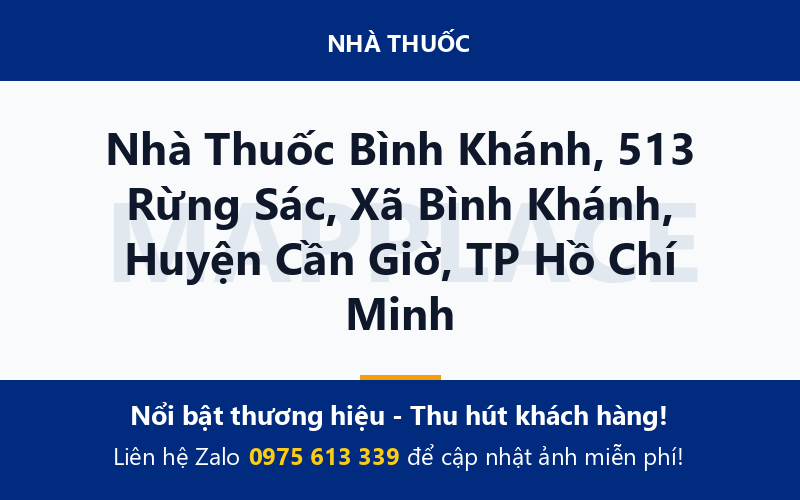 Nhà Thuốc Bình Khánh, 513 Rừng Sác, Xã Bình Khánh, Huyện Cần Giờ, TP Hồ Chí Minh