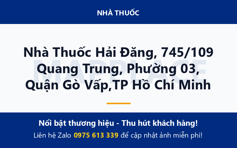 Nhà Thuốc Hải Đăng, 745/109 Quang Trung, Phường 03, Quận Gò Vấp,TP Hồ Chí Minh