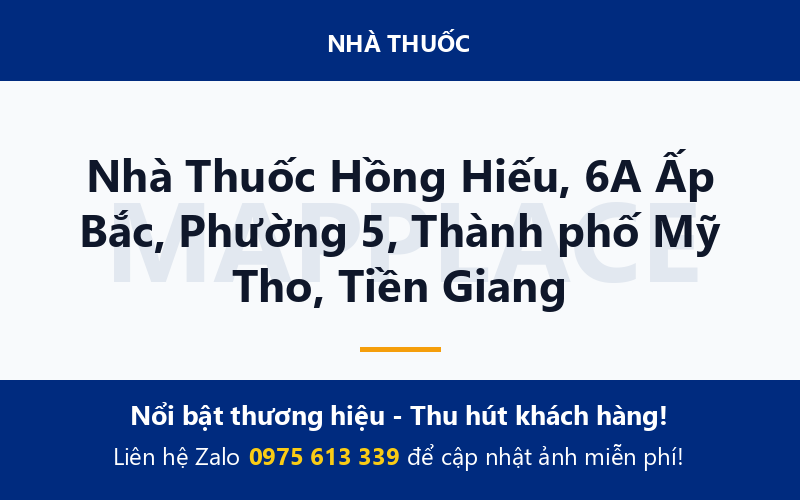 Nhà Thuốc Hồng Hiếu, 6A Ấp Bắc, Phường 5, Thành phố Mỹ Tho, Tiền Giang