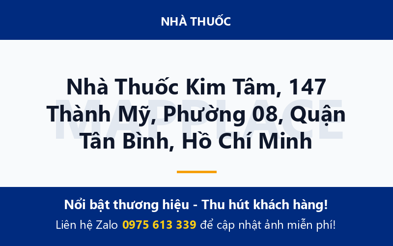 Nhà Thuốc Kim Tâm, 147 Thành Mỹ, Phường 08, Quận Tân Bình, Hồ Chí Minh