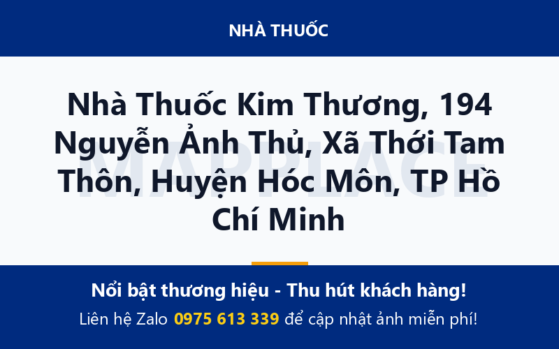 Nhà Thuốc Kim Thương, 194 Nguyễn Ảnh Thủ, Xã Thới Tam Thôn, Huyện Hóc Môn, TP Hồ Chí Minh