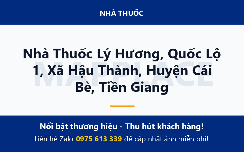 Nhà Thuốc Lý Hương, Quốc Lộ 1, Xã Hậu Thành, Huyện Cái Bè, Tiền Giang