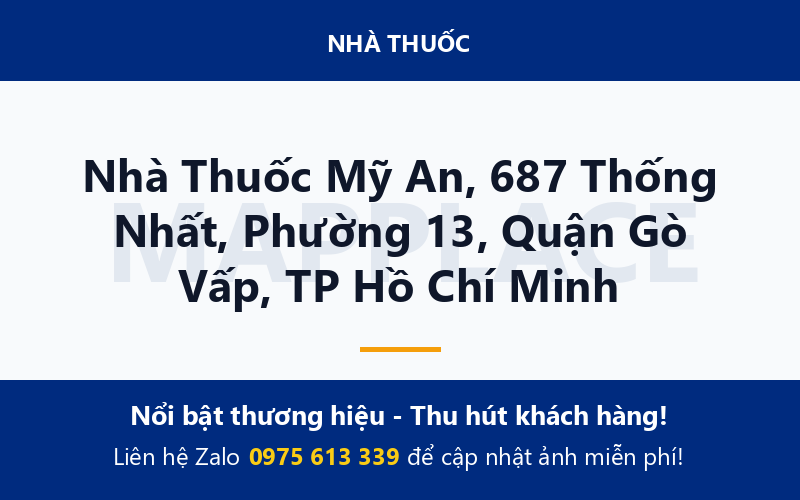 Nhà Thuốc Mỹ An, 687 Thống Nhất, Phường 13, Quận Gò Vấp, TP Hồ Chí Minh