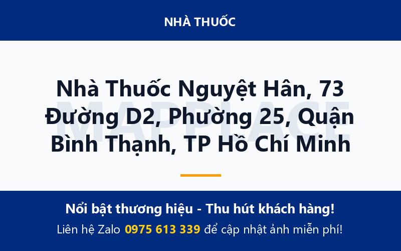 Nhà Thuốc Nguyệt Hân, 73 Đường D2, Phường 25, Quận Bình Thạnh, TP Hồ Chí Minh