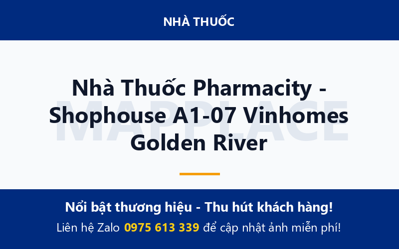Nhà Thuốc Pharmacity - Shophouse A1-07 Vinhomes Golden River