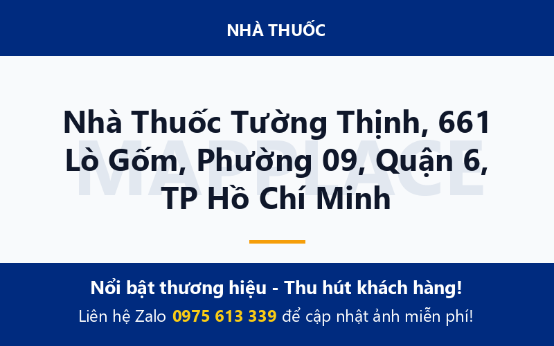 Nhà Thuốc Tường Thịnh, 661 Lò Gốm, Phường 09, Quận 6, TP Hồ Chí Minh