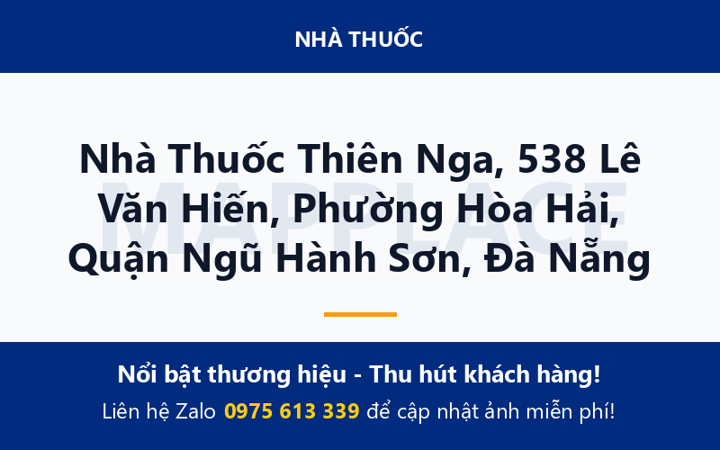 Nhà Thuốc Thiên Nga, 538 Lê Văn Hiến, Phường Hòa Hải, Quận Ngũ Hành Sơn, Đà Nẵng