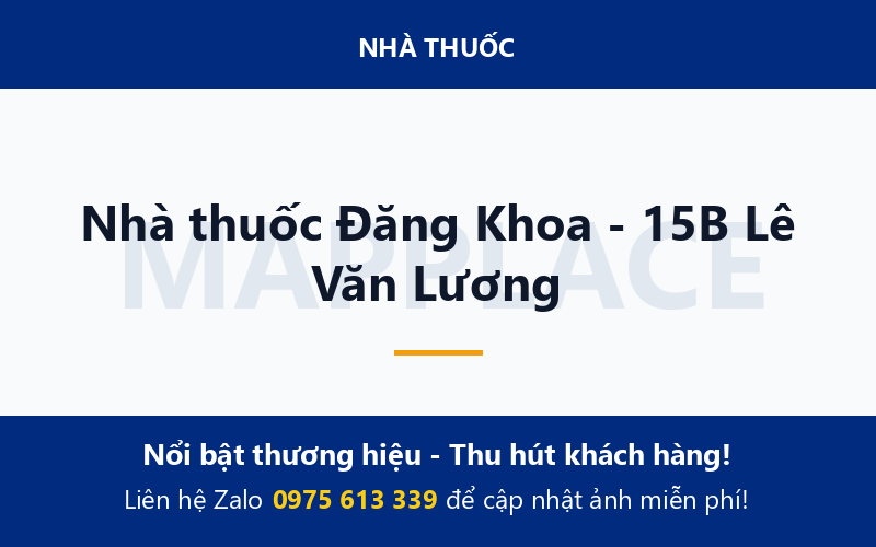 Nhà thuốc Đăng Khoa - 15B Lê Văn Lương