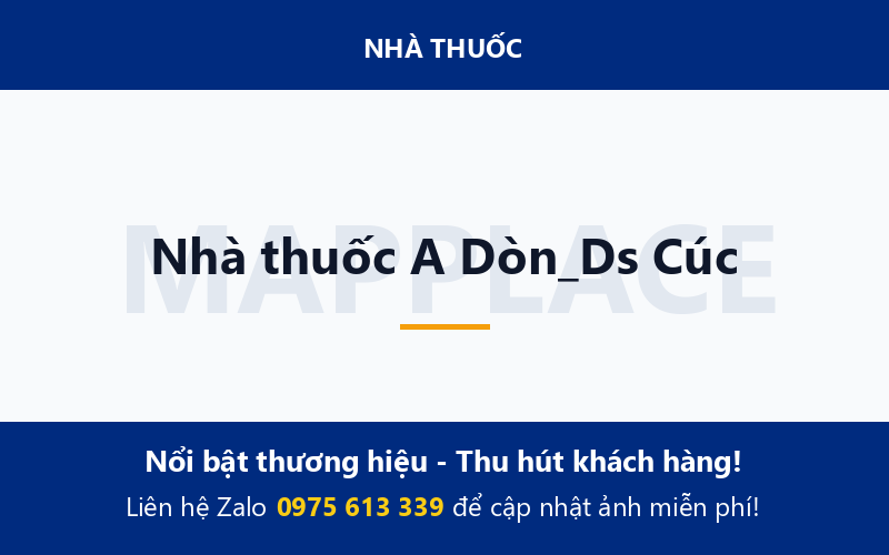 Nhà thuốc A Dòn_Ds Cúc