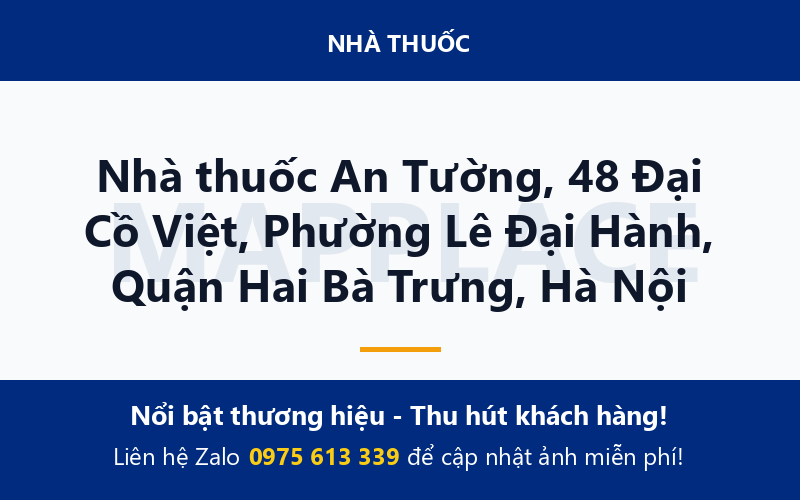 Nhà thuốc An Tường, 48 Đại Cồ Việt, Phường Lê Đại Hành, Quận Hai Bà Trưng, Hà Nội