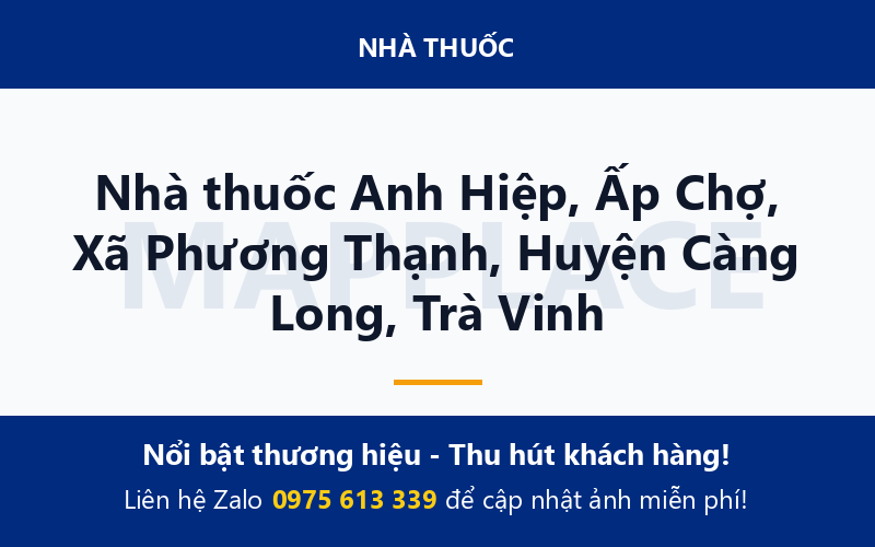 Nhà thuốc Anh Hiệp, Ấp Chợ, Xã Phương Thạnh, Huyện Càng Long, Trà Vinh