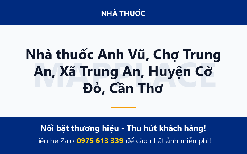 Nhà thuốc Anh Vũ, Chợ Trung An, Xã Trung An, Huyện Cờ Đỏ, Cần Thơ