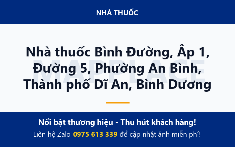 Nhà thuốc Bình Đường, Âp 1, Đường 5, Phường An Bình, Thành phố Dĩ An, Bình Dương