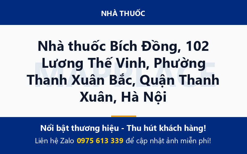 Nhà thuốc Bích Đồng, 102 Lương Thế Vinh, Phường Thanh Xuân Bắc, Quận Thanh Xuân, Hà Nội