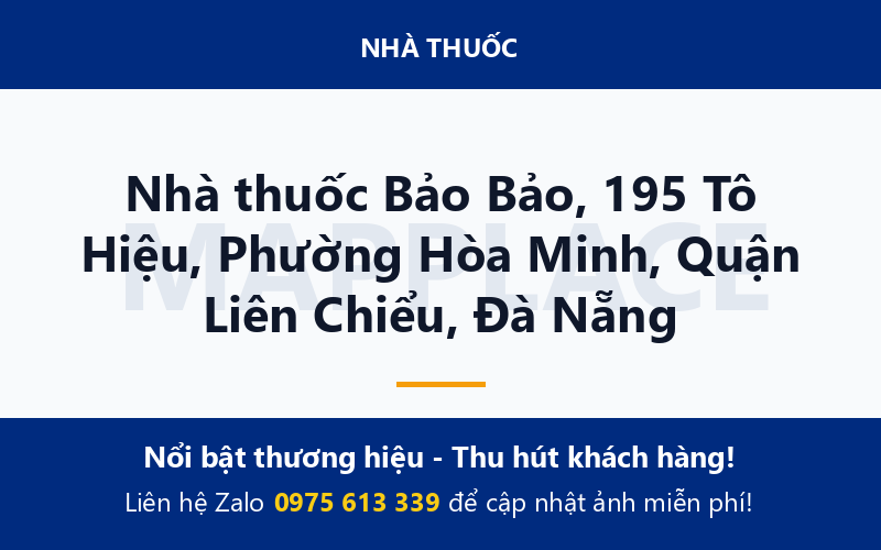Nhà thuốc Bảo Bảo, 195 Tô Hiệu, Phường Hòa Minh, Quận Liên Chiểu, Đà Nẵng