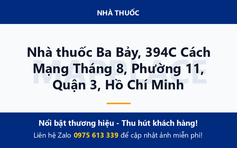 Nhà thuốc Ba Bảy, 394C Cách Mạng Tháng 8, Phường 11, Quận 3, Hồ Chí Minh