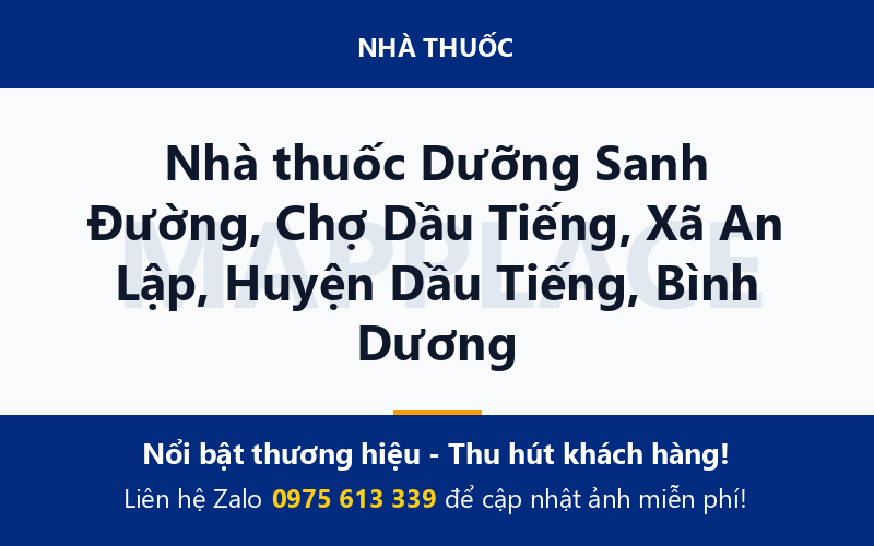 Nhà thuốc Dưỡng Sanh Đường, Chợ Dầu Tiếng, Xã An Lập, Huyện Dầu Tiếng, Bình Dương
