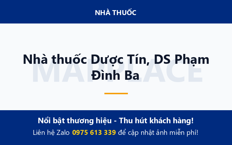 Nhà thuốc Dược Tín, DS Phạm Đình Ba
