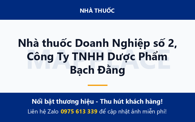 Nhà thuốc Doanh Nghiệp số 2, Công Ty TNHH Dược Phẩm Bạch Đằng