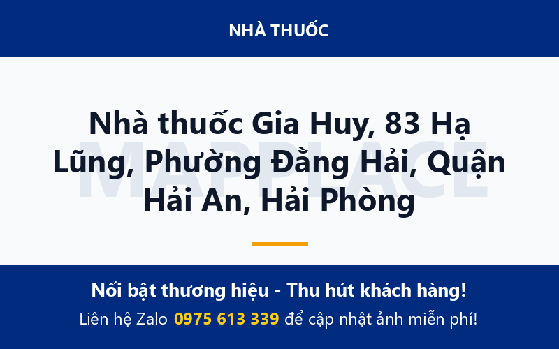 Nhà thuốc Gia Huy, 83 Hạ Lũng, Phường Đằng Hải, Quận Hải An, Hải Phòng