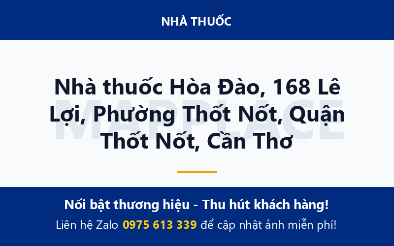 Nhà thuốc Hòa Đào, 168 Lê Lợi, Phường Thốt Nốt, Quận Thốt Nốt, Cần Thơ