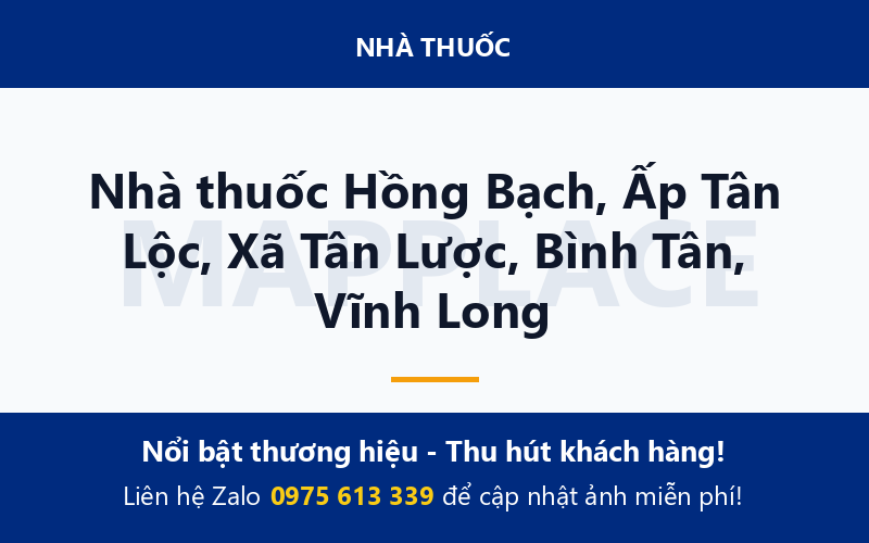Nhà thuốc Hồng Bạch, Ấp Tân Lộc, Xã Tân Lược, Bình Tân, Vĩnh Long