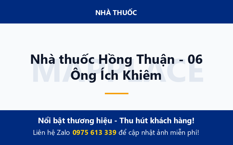 Nhà thuốc Hồng Thuận - 06 Ông Ích Khiêm
