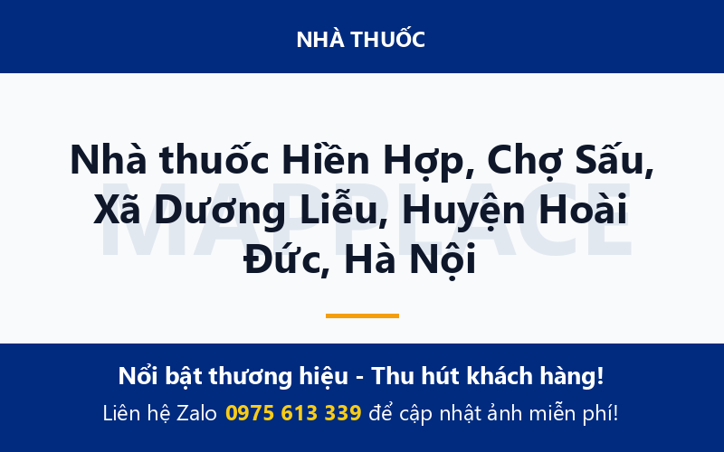Nhà thuốc Hiền Hợp, Chợ Sấu, Xã Dương Liễu, Huyện Hoài Đức, Hà Nội