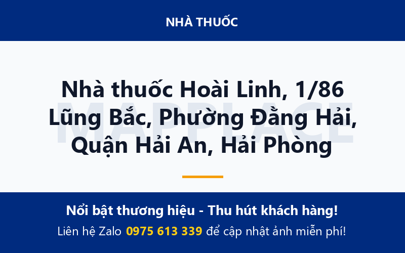 Nhà thuốc Hoài Linh, 1/86 Lũng Bắc, Phường Đằng Hải, Quận Hải An, Hải Phòng