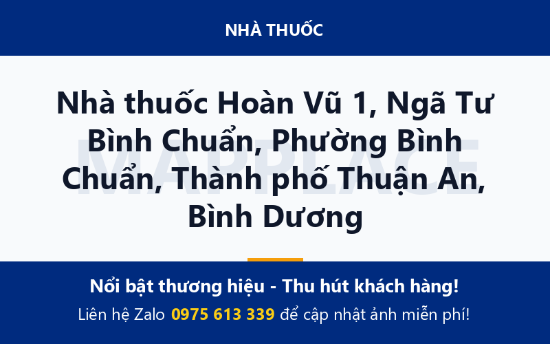 Nhà thuốc Hoàn Vũ 1, Ngã Tư Bình Chuẩn, Phường Bình Chuẩn, Thành phố Thuận An, Bình Dương