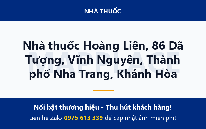 Nhà thuốc Hoàng Liên, 86 Dã Tượng, Vĩnh Nguyên, Thành phố Nha Trang, Khánh Hòa