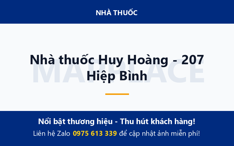 Nhà thuốc Huy Hoàng - 207 Hiệp Bình