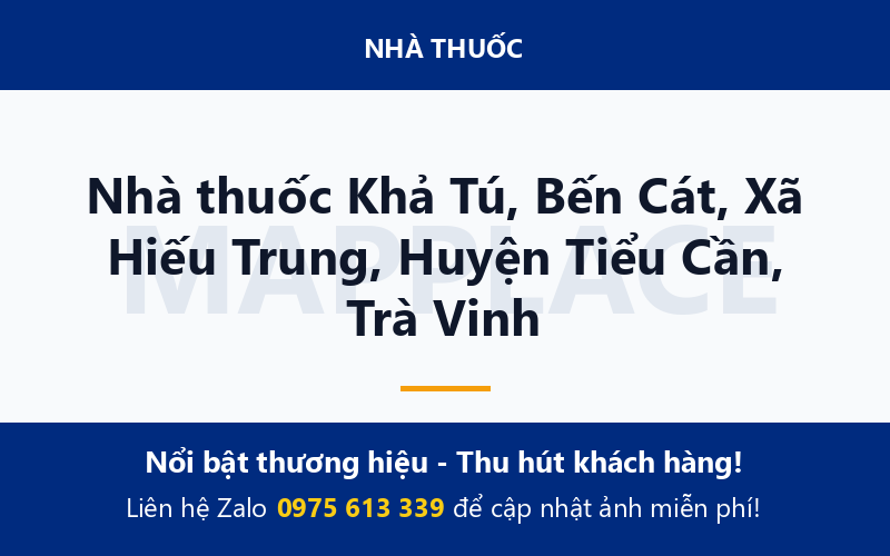 Nhà thuốc Khả Tú, Bến Cát, Xã Hiếu Trung, Huyện Tiểu Cần, Trà Vinh