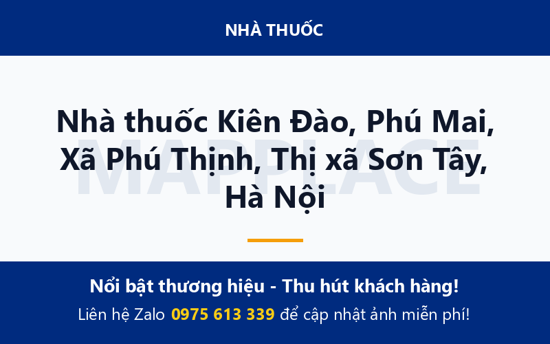 Nhà thuốc Kiên Đào, Phú Mai, Xã Phú Thịnh, Thị xã Sơn Tây, Hà Nội