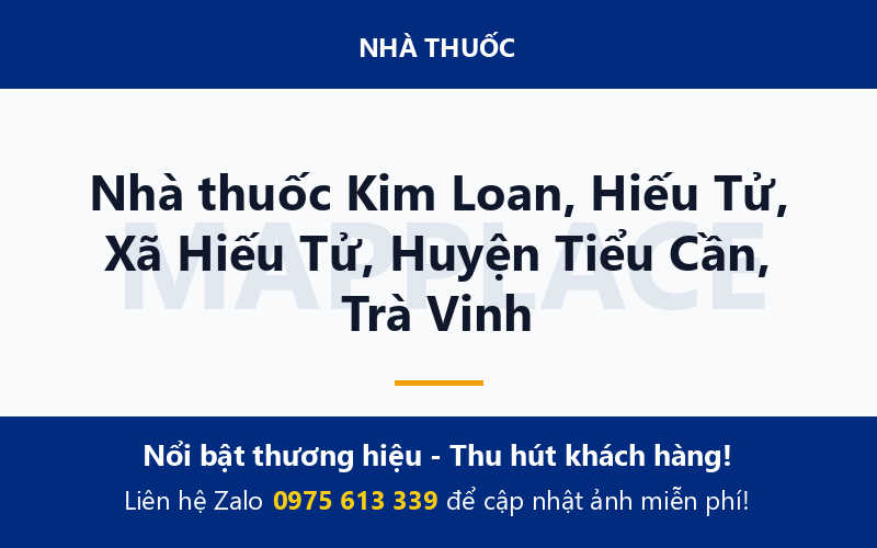 Nhà thuốc Kim Loan, Hiếu Tử, Xã Hiếu Tử, Huyện Tiểu Cần, Trà Vinh
