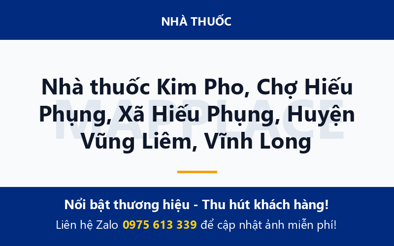 Nhà thuốc Kim Pho, Chợ Hiếu Phụng, Xã Hiếu Phụng, Huyện Vũng Liêm, Vĩnh Long
