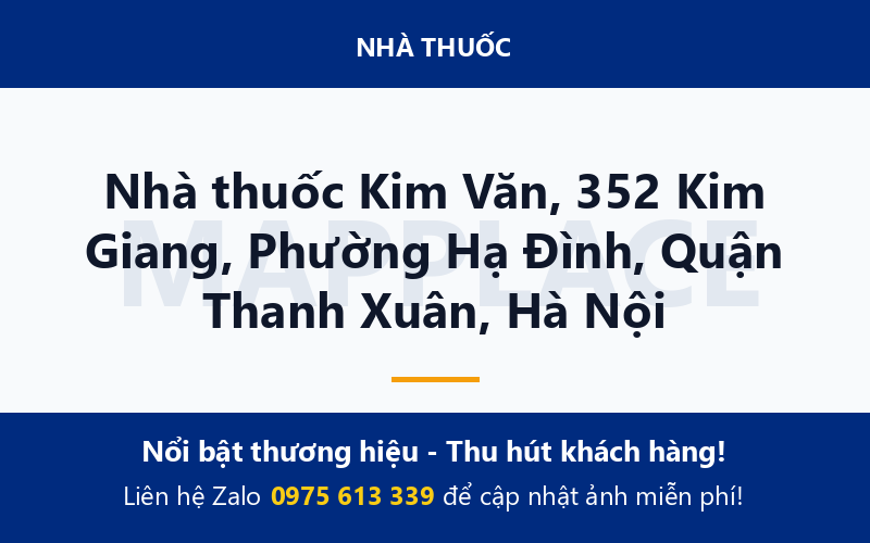 Nhà thuốc Kim Văn, 352 Kim Giang, Phường Hạ Đình, Quận Thanh Xuân, Hà Nội