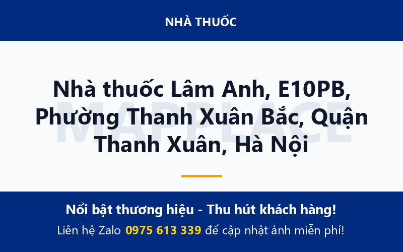 Nhà thuốc Lâm Anh, E10PB, Phường Thanh Xuân Bắc, Quận Thanh Xuân, Hà Nội