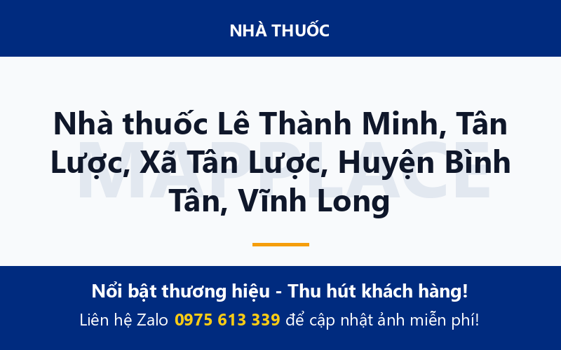 Nhà thuốc Lê Thành Minh, Tân Lược, Xã Tân Lược, Huyện Bình Tân, Vĩnh Long