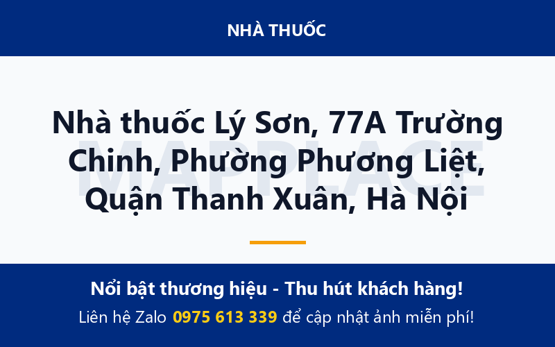 Nhà thuốc Lý Sơn, 77A Trường Chinh, Phường Phương Liệt, Quận Thanh Xuân, Hà Nội