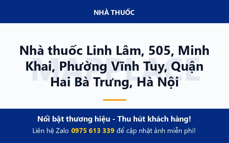 Nhà thuốc Linh Lâm, 505, Minh Khai, Phường Vĩnh Tuy, Quận Hai Bà Trưng, Hà Nội